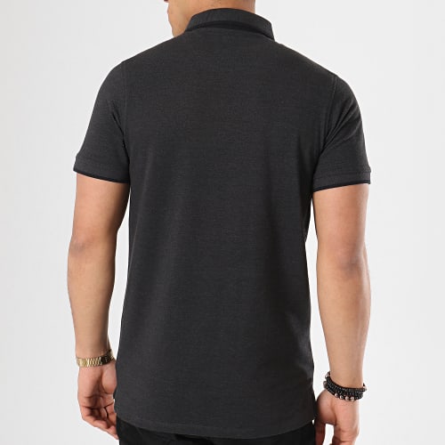 Polo Manches Courtes Paulos Gris Anthracite Noir