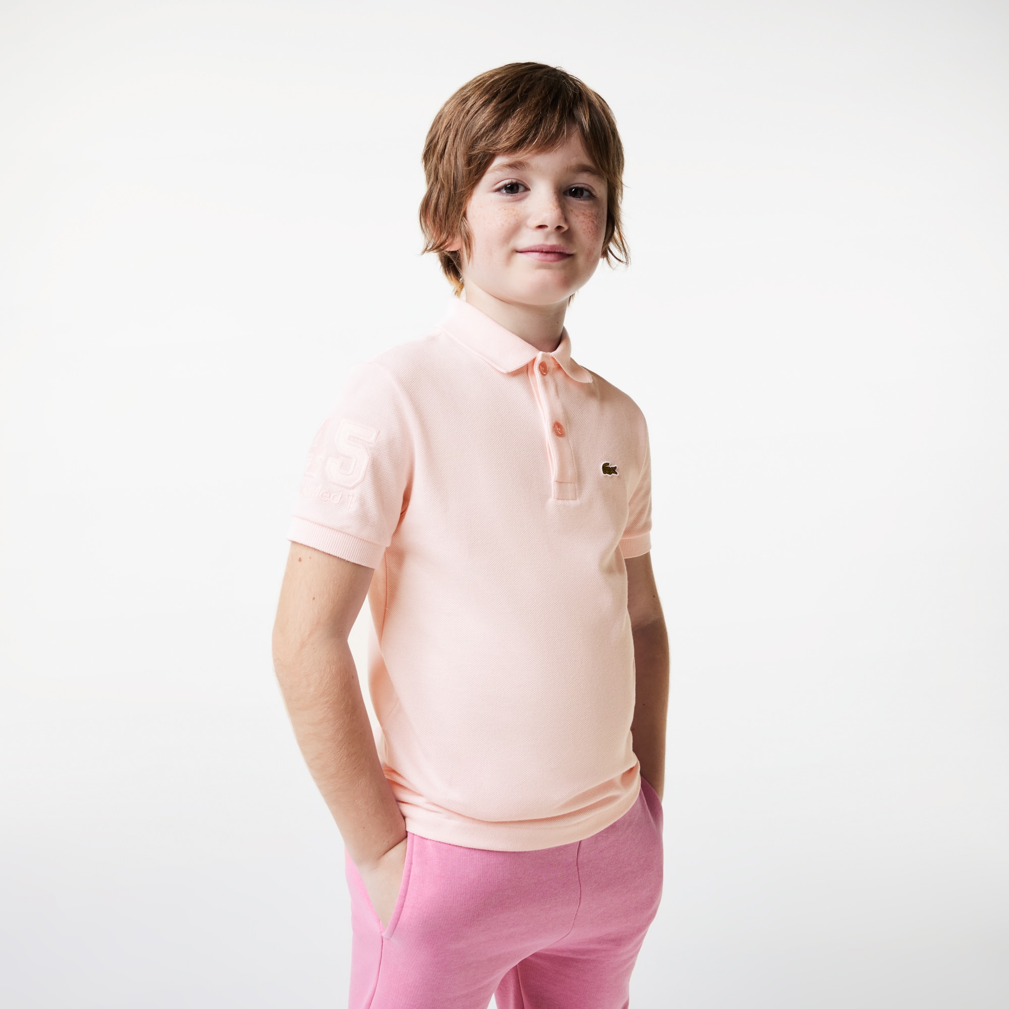 Lacoste Club Med Polo classic fit Garçon Polos - Rose - Lacoste - Garçon