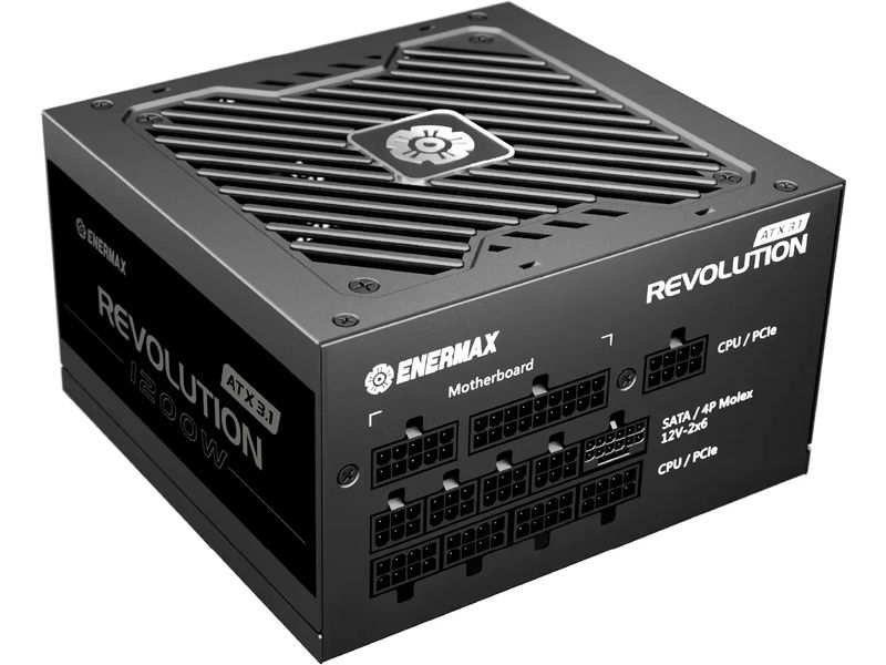 Enermax Netzteil Revolution ATX3.1 1200 W Vollmodulares 1200W Netzteil mit hoher Effizienz und ATX 3.1-Kompatibilität