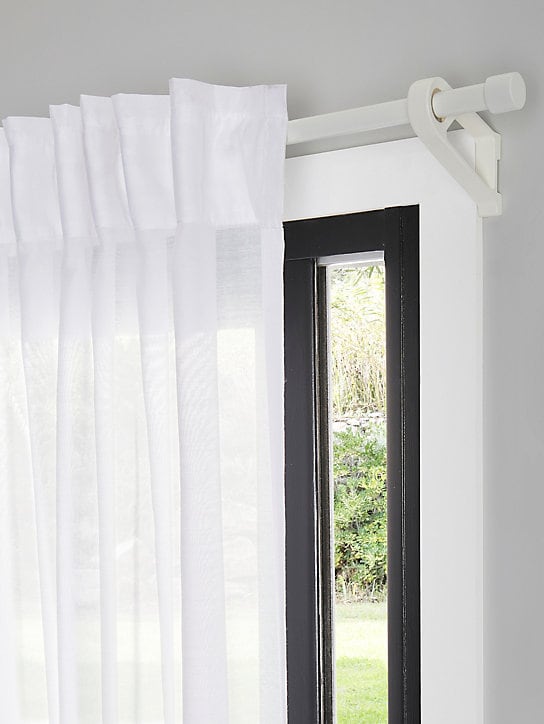 Support pour barre à rideau pour fenêtre GoodHome coulissante blanc mat Ikaria
