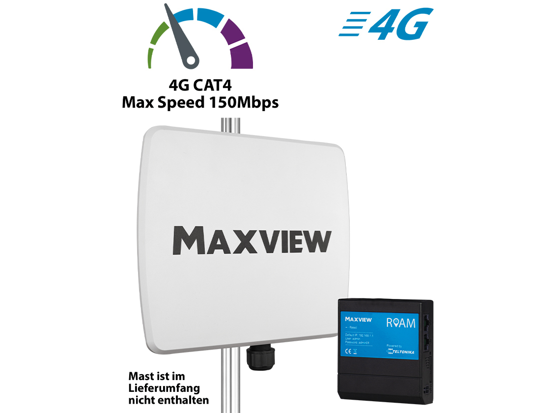 Maxview Roam Basecamp verplaatsbare 4G/WiFi set