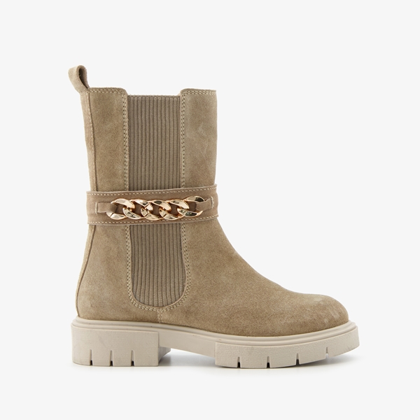 Groot leren meisjes Chelsea boots