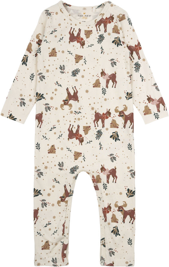 The New TNSHoliday L_S Jumpsuit White swan aop