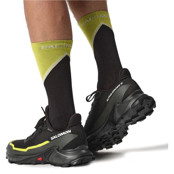 Chaussure trail SALOMON ALPHACROSS 5 GORE-TEX BLACK/PEAT/SULPHUR SPRING