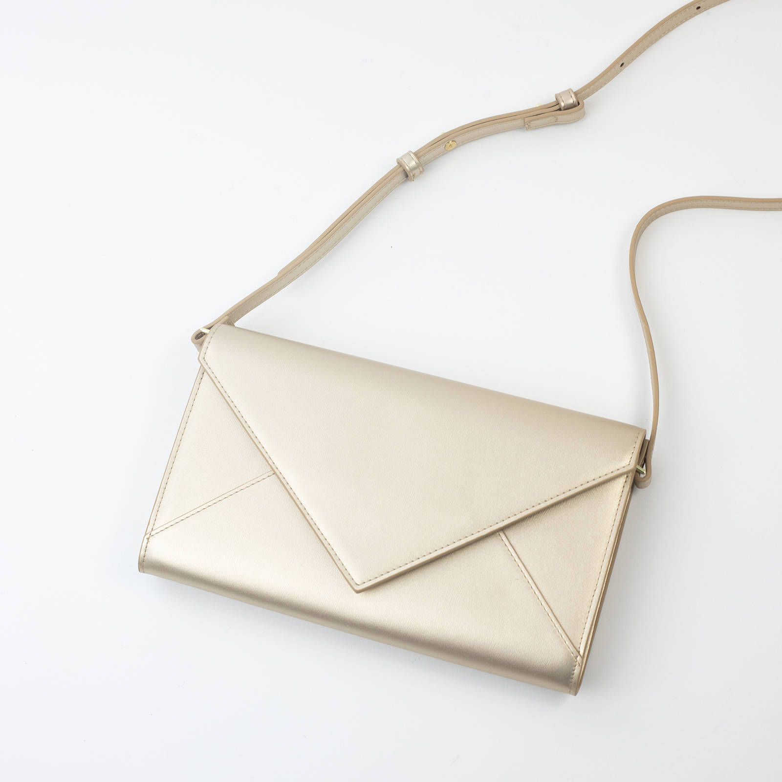 Abrazi metallic clutch goudkleurig