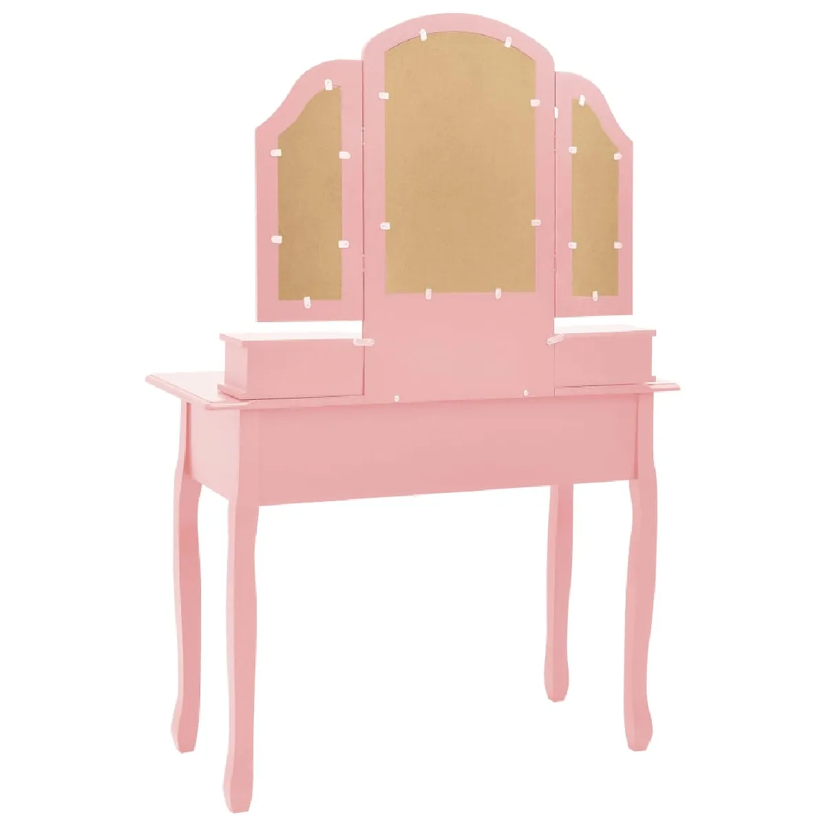 Ensemble de coiffeuse Helloshop26 avec tabouret - Rose