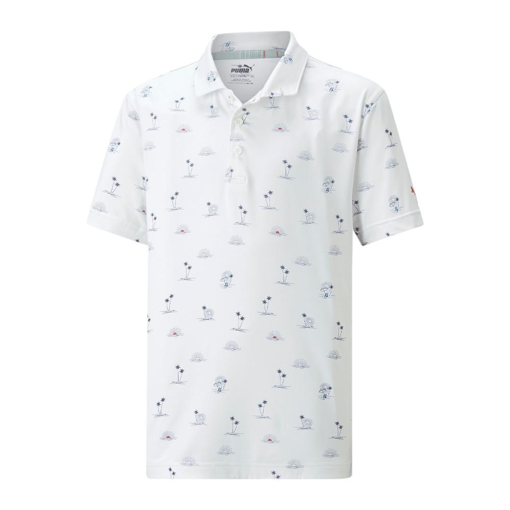 Puma Polo Blanc Garçon Puma Horiz
