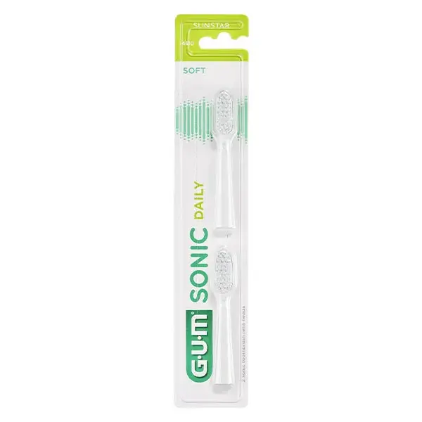 Escova de dentes elétrica Gum nº 4110 Sonic Daily Refil Soft White 2 unidades