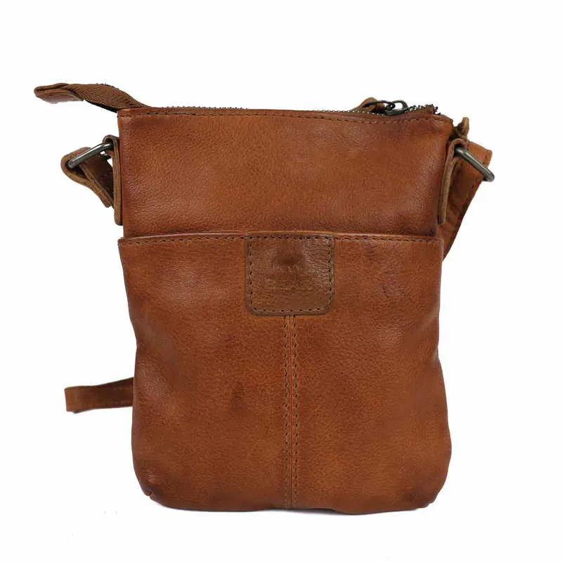 BEAR DESIGN Umhängetasche Cognac Leder