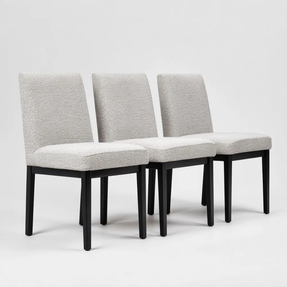 Esszimmerstuhl Stoffpolster Grau 42x48x85 cm – Moderner Stil