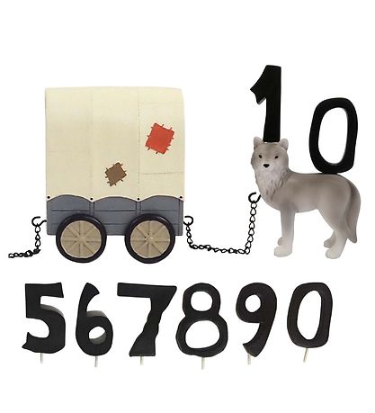 Kids by Friis Geburtstagszug - Cowboy m. 11 Zahlen