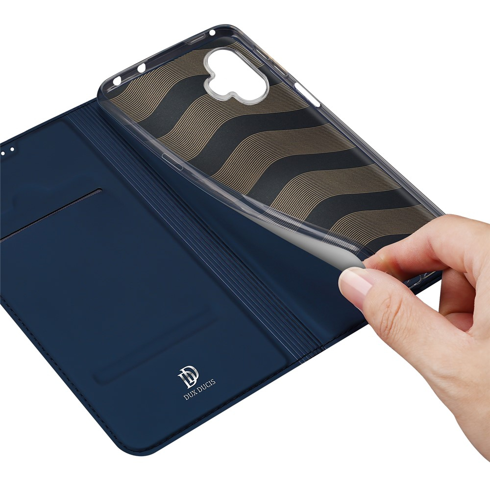 Samsung Galaxy XCover7 Pro Flip Wallet Cover Leder Tasche - Blau
