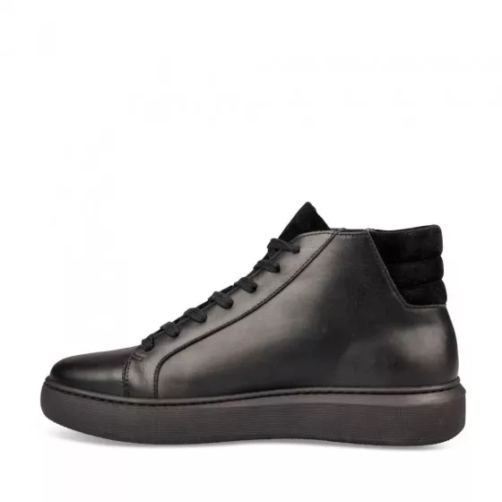 Baskets NOIR DENIM SIDE CUIR