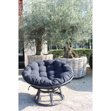 Loungestoel Papasan Zwart