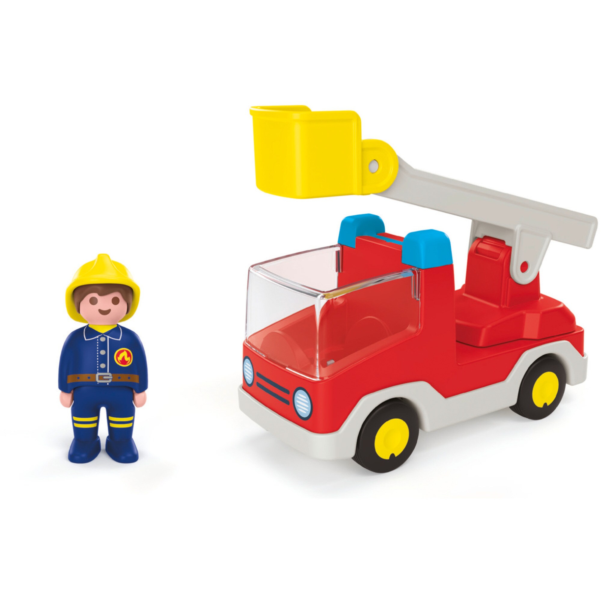 PLAYMOBIL Konstruktionsspielzeug Junior: Feuerwehrleiterfahrzeug