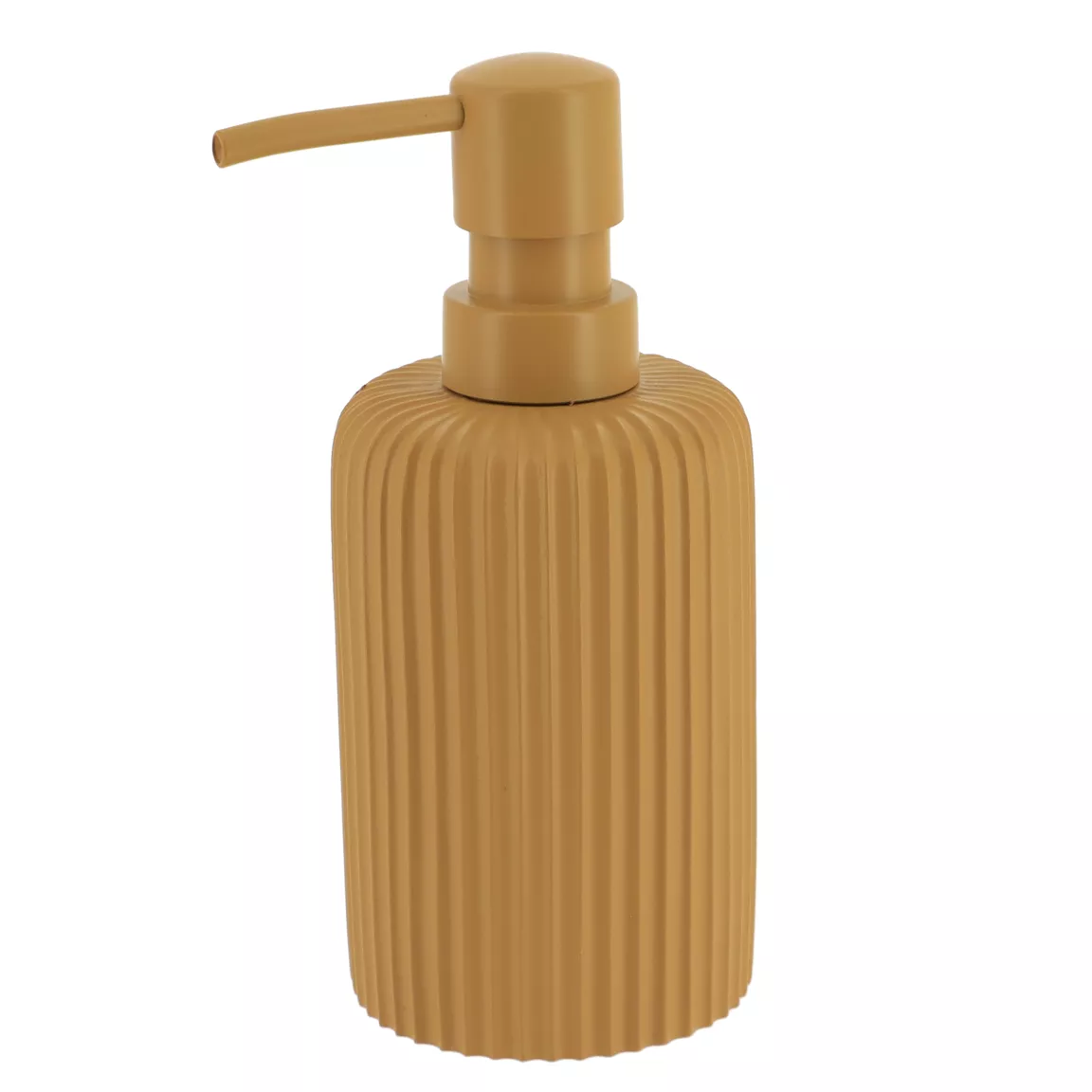 Set d'accessoires salle de bain résine Strié Jaune moutarde