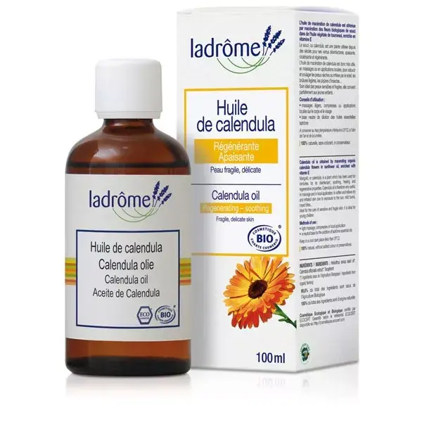 Óleo Vegetal Macerado de Calêndula Orgânica Ladrome 100ml