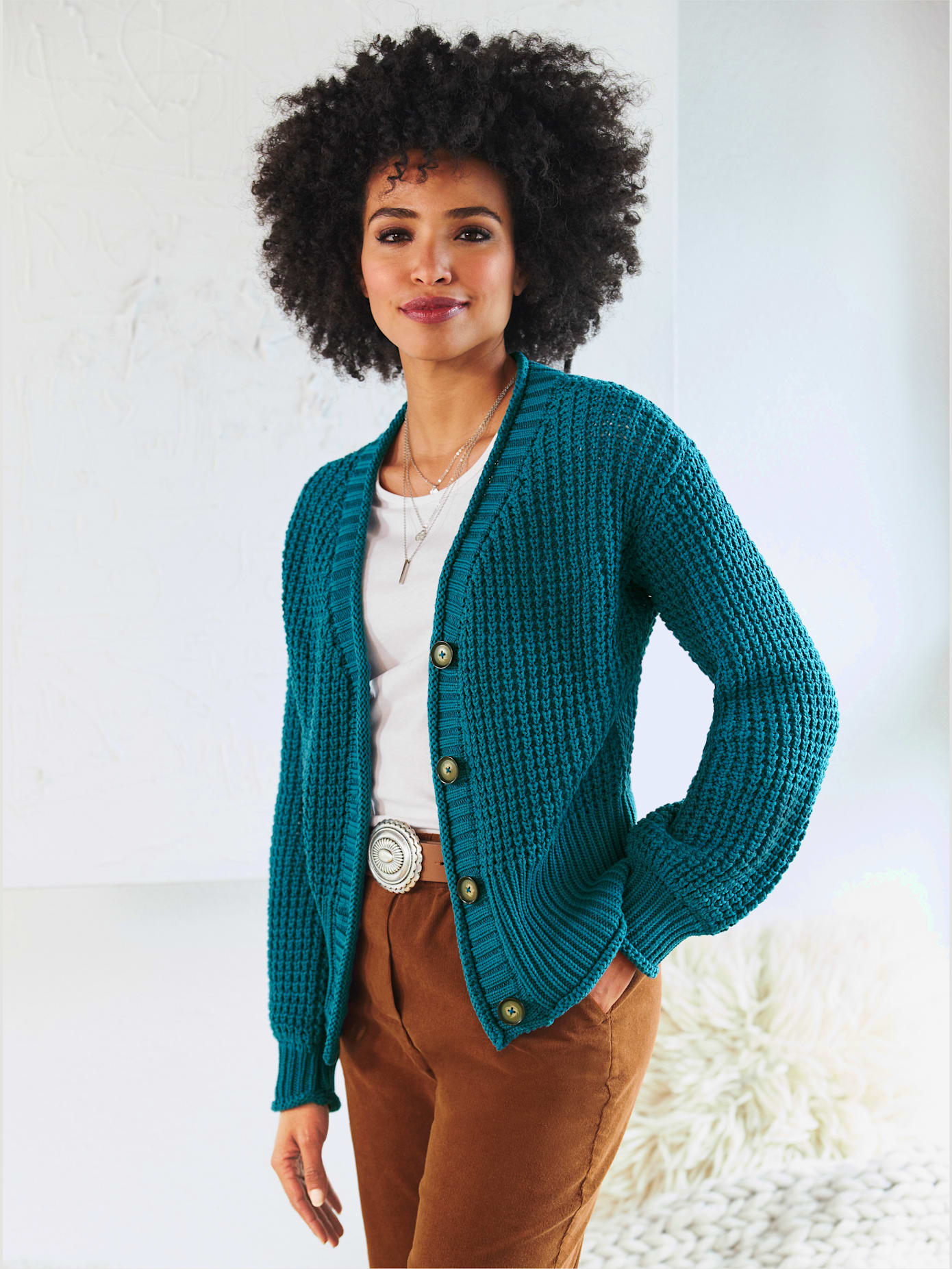Cardigan grosse maille originale