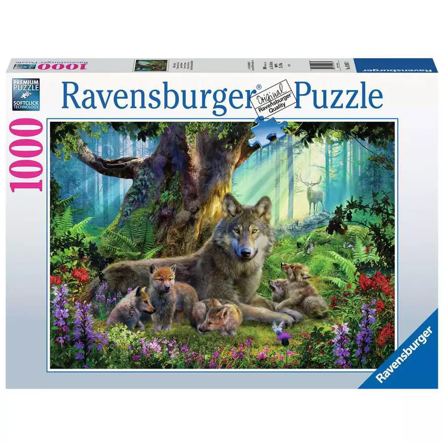 Ravensburger Wölfe im Wald bunt