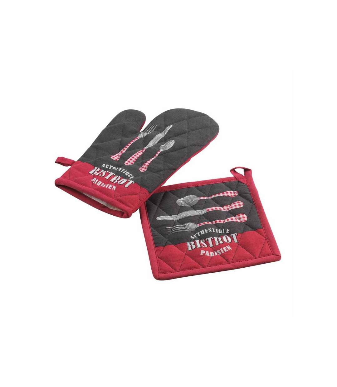 Gant & Manique en Coton Au Bistrot 28cm Rouge