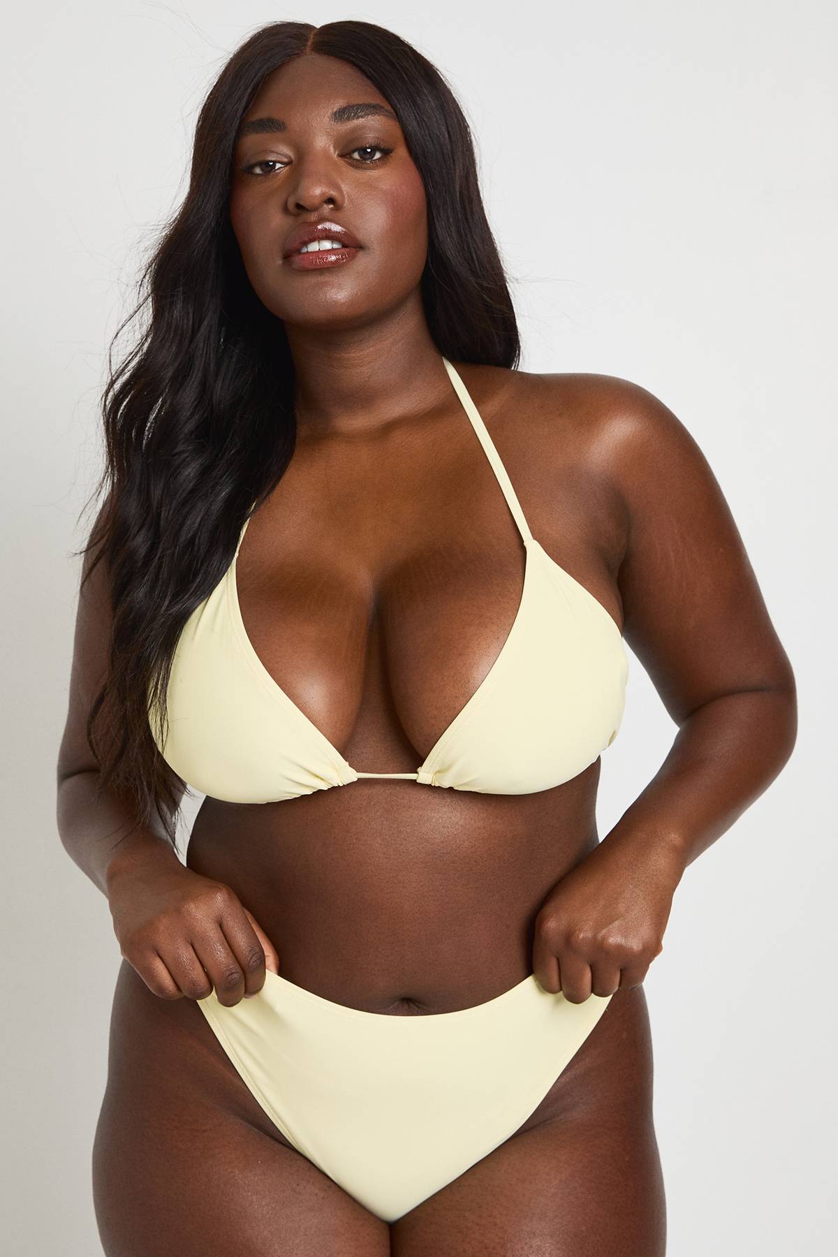 boohoo Culotte De Bain Unie Grande Taille Essentials