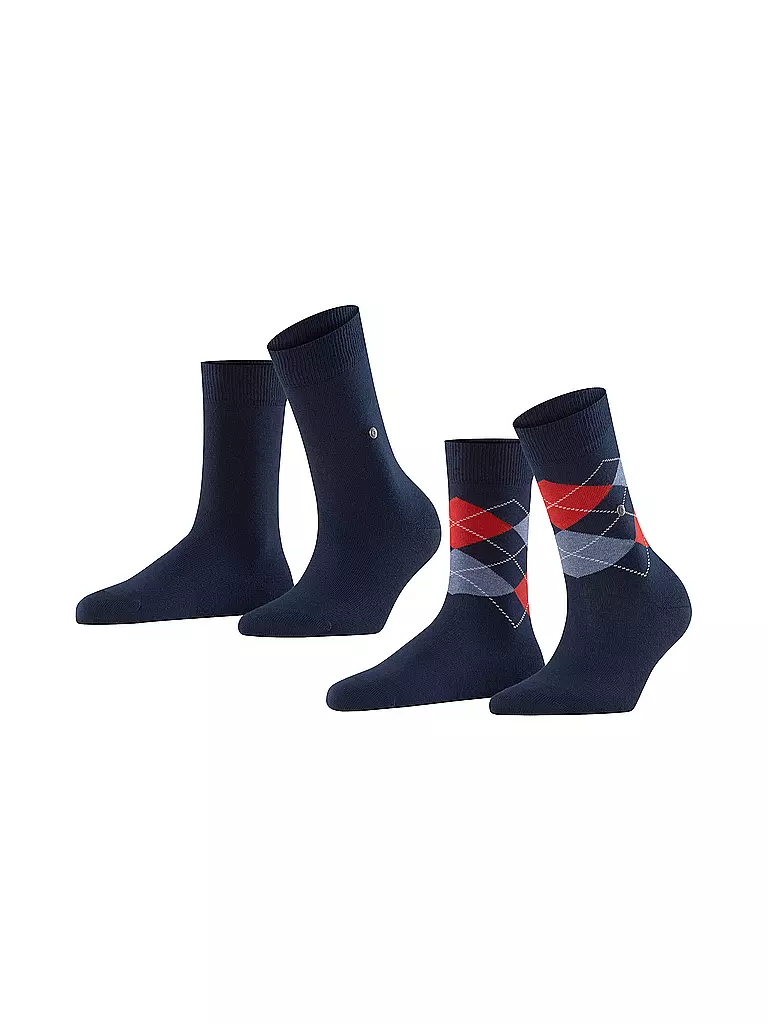 BURLINGTON Damen Socken EVERYDAY 2-er Pkg 36-41 marine blau
