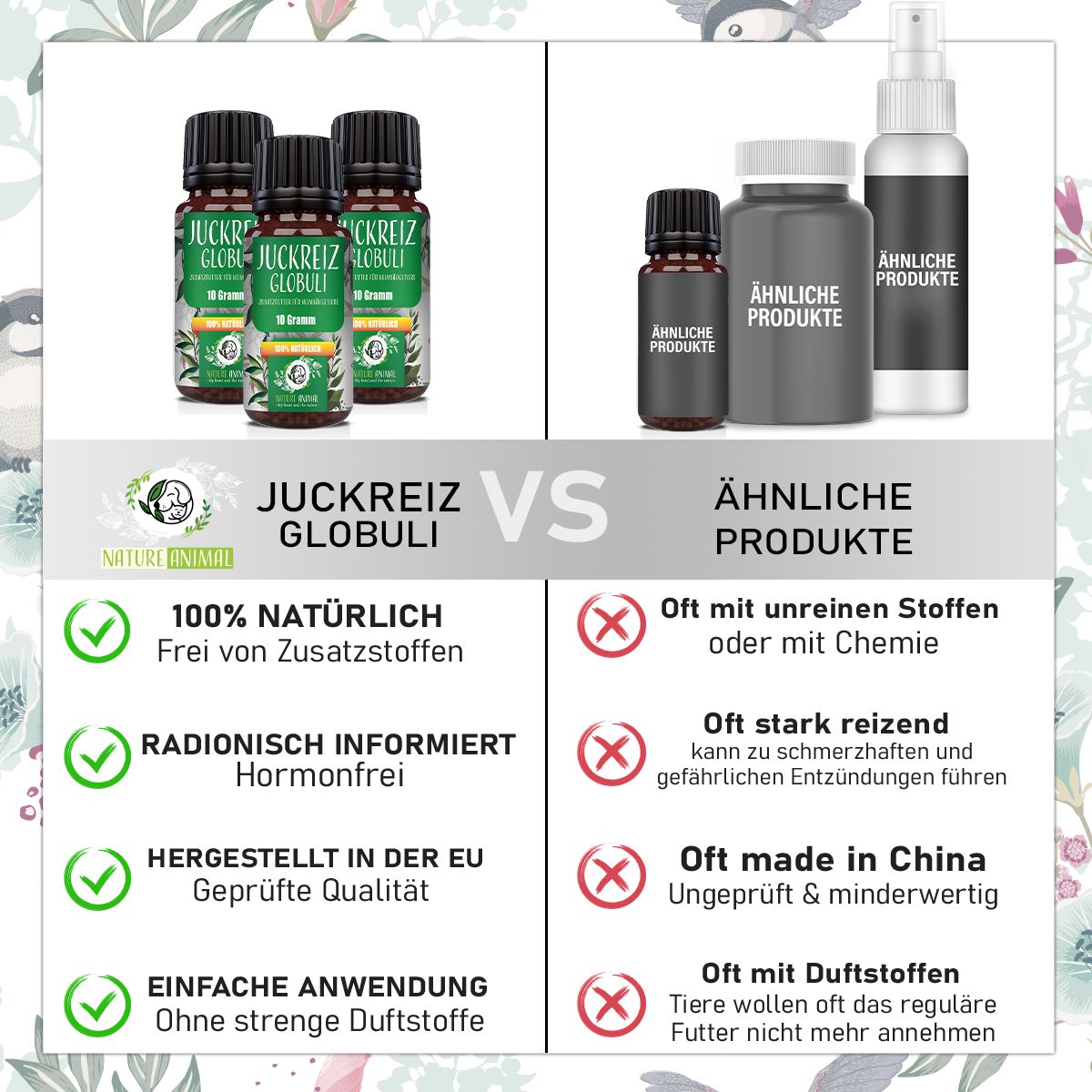 Nature Animal® | Juckreiz Kügelchen für Hund und Katze