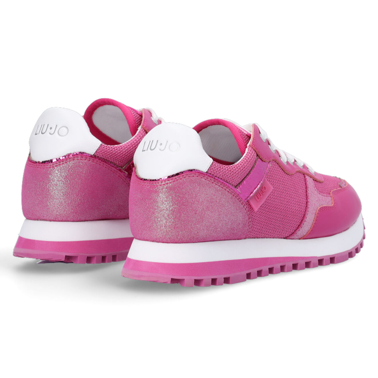 Liu-Jo Sneakers en Cuir Balia rose/blanc