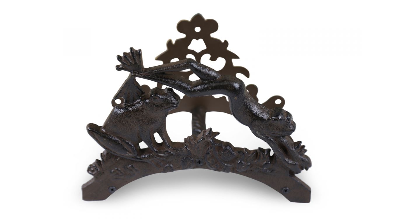 Support tuyau arrosage fonte marron 24.5x14x19cm