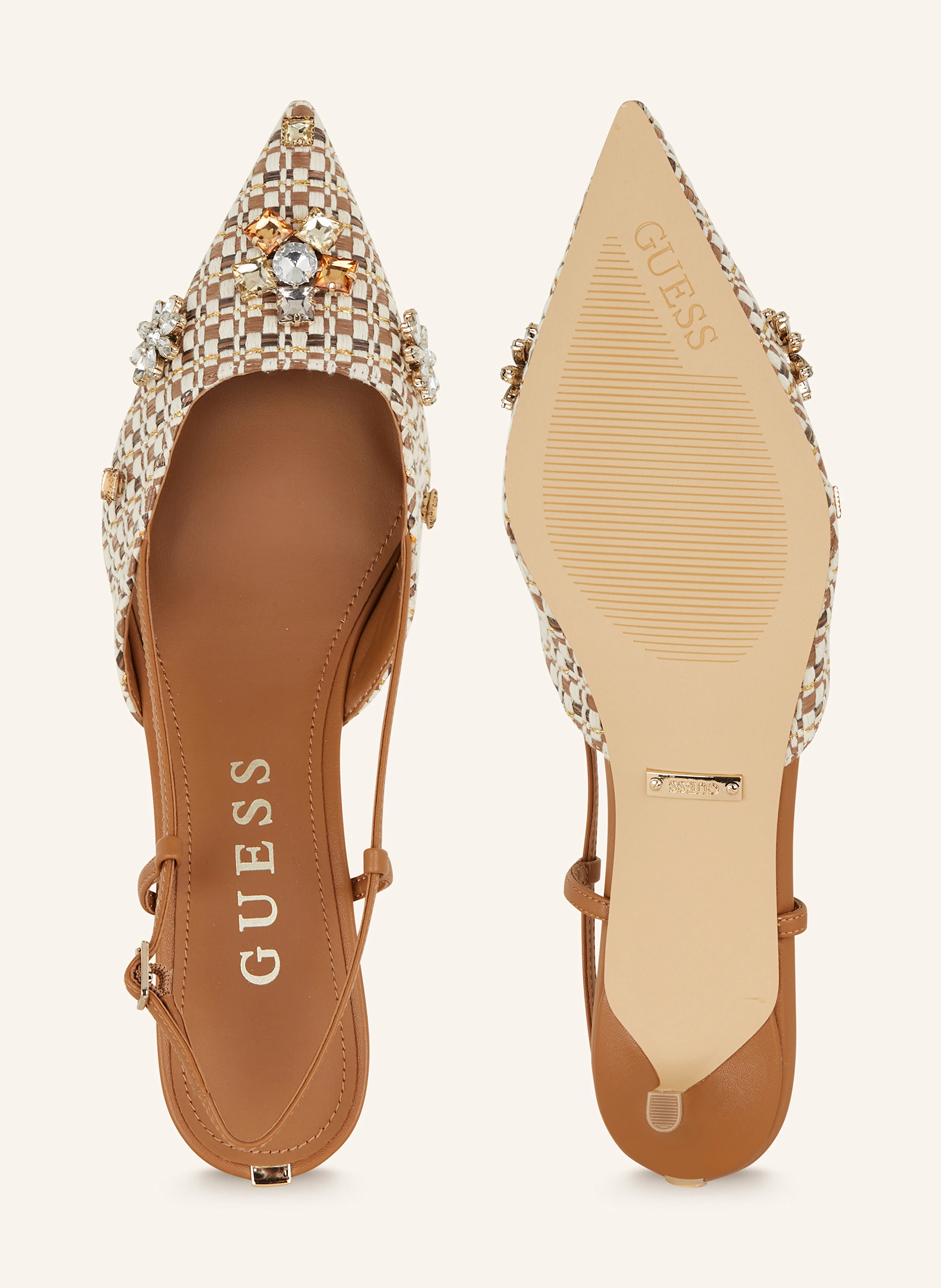 GUESS Slingpumps JESSENY mit Schmucksteinen