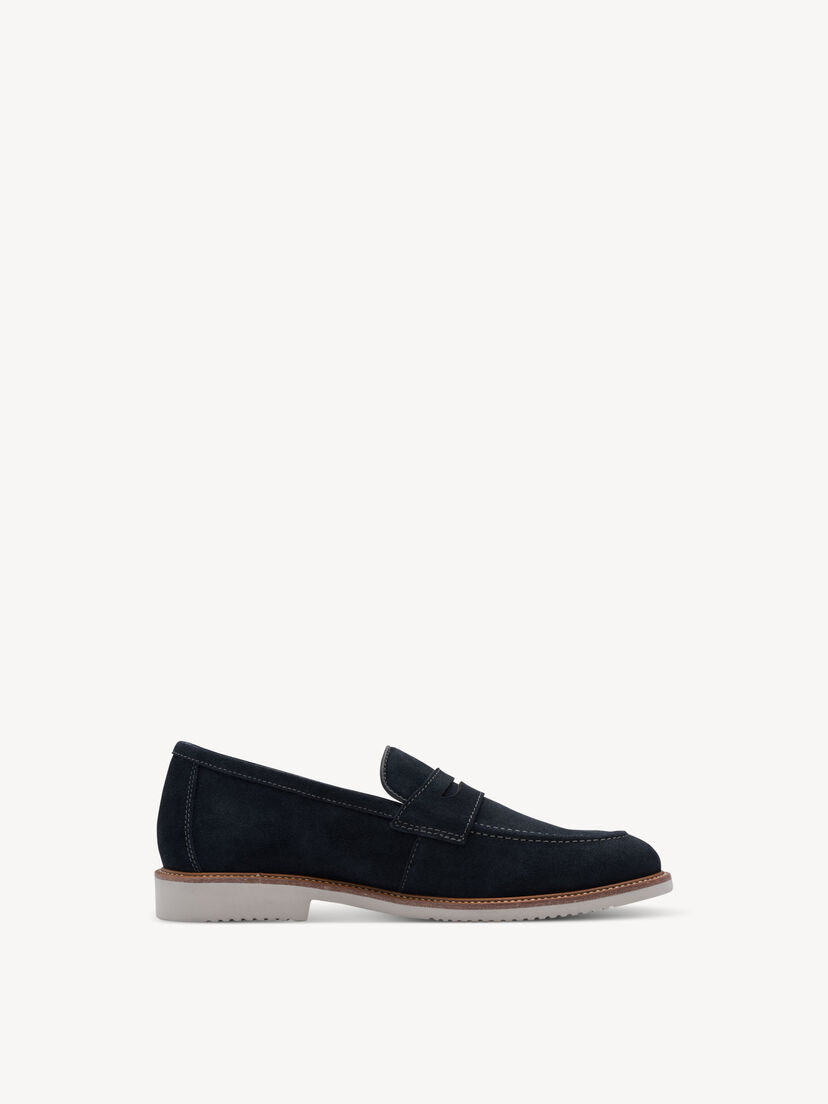 Leren Instappers - blauw