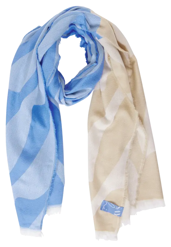 Softer Jacquard Schal - lucid white
