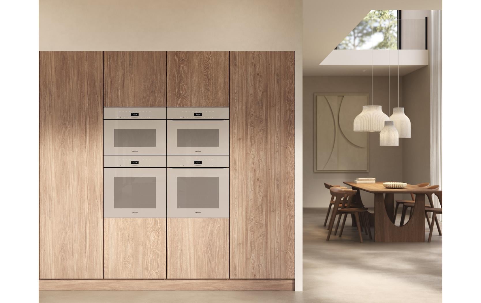 Backofen DGC 7445 HCX Pro Beige<br>Griffloser Kompakt-Dampfbackofen mit Frisch- und Abwasseranschluss