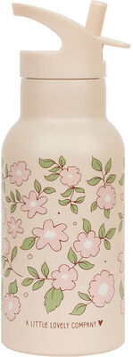 A Little Lovely Company Vannflaske Blomster 350 ml, Rosa
