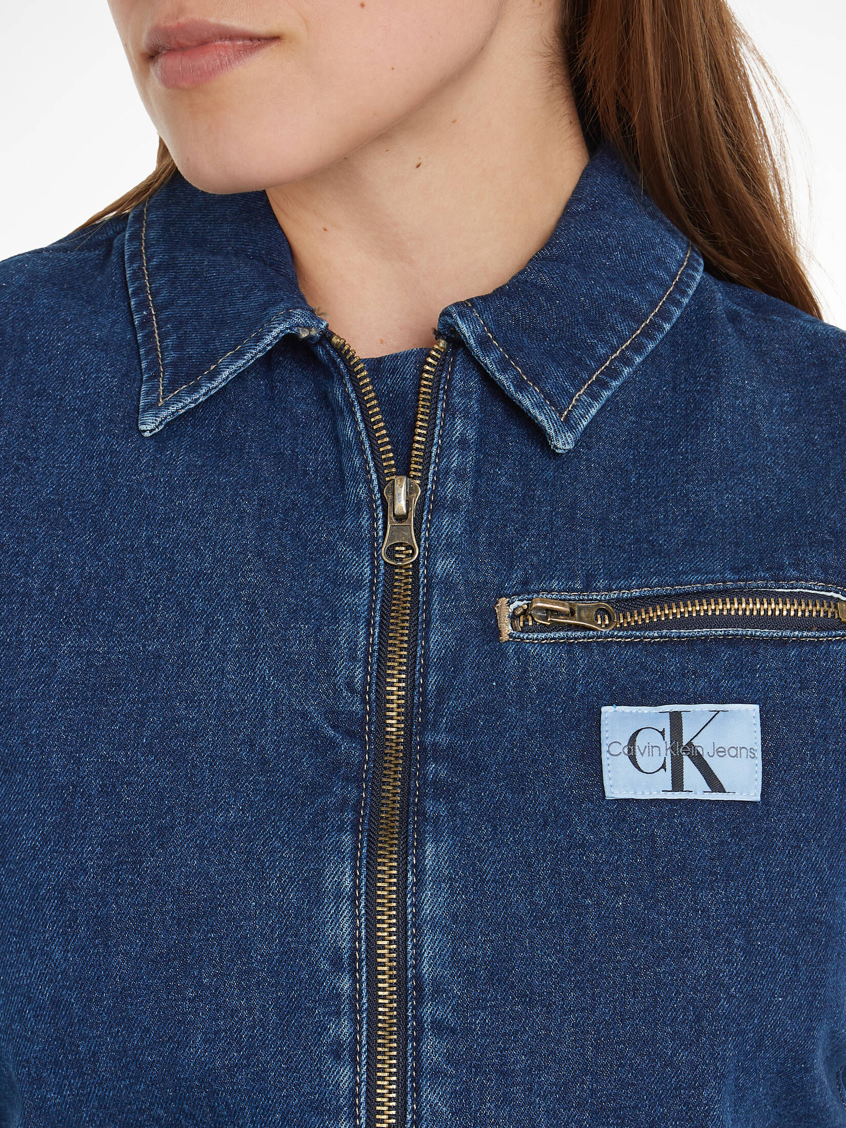 CALVIN KLEIN JEANS| Damen Jeansoverall ZIP THROUGH JUMPSUIT