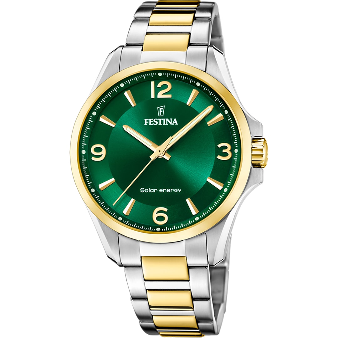 Festina Solar Energy Bicolor / Grün 42mm