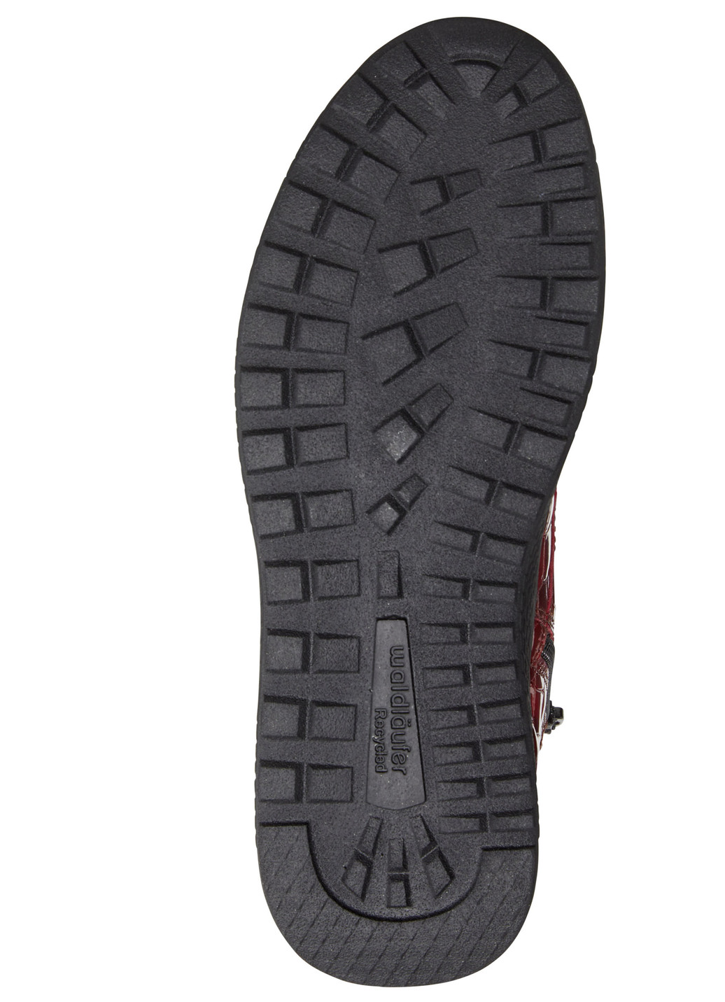 Waldläufer Schnür-Stiefelette aus edlem, krokogeprägtem Lackleder