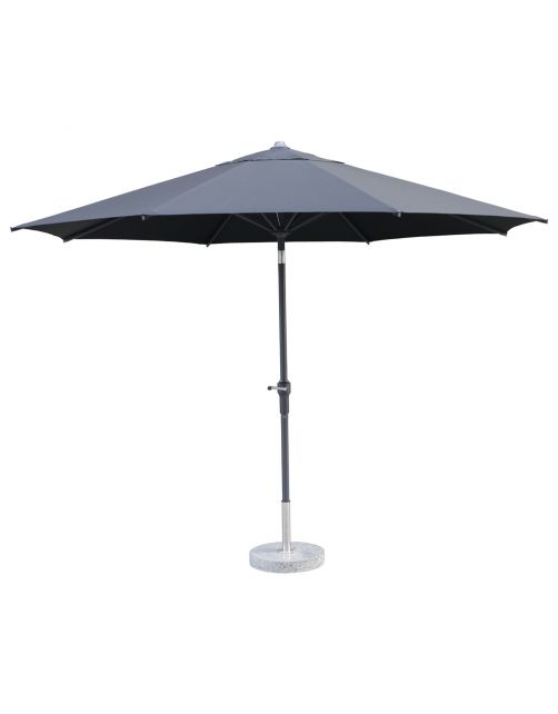 Bestgarden Parasol Aluminium - Tuinmeubelen - Ø3.5 m Zwart