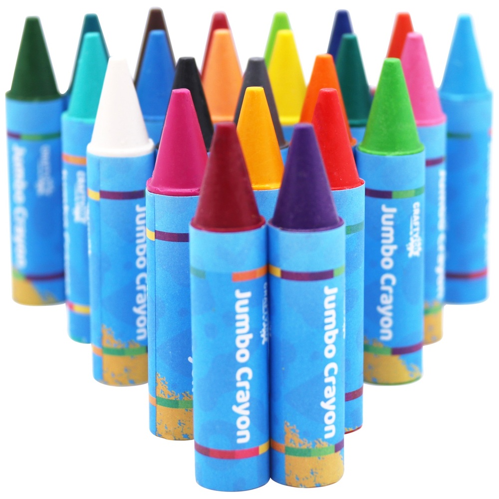 Crafty Co. Jumbo-Wachsmalstifte, 24er-Packung