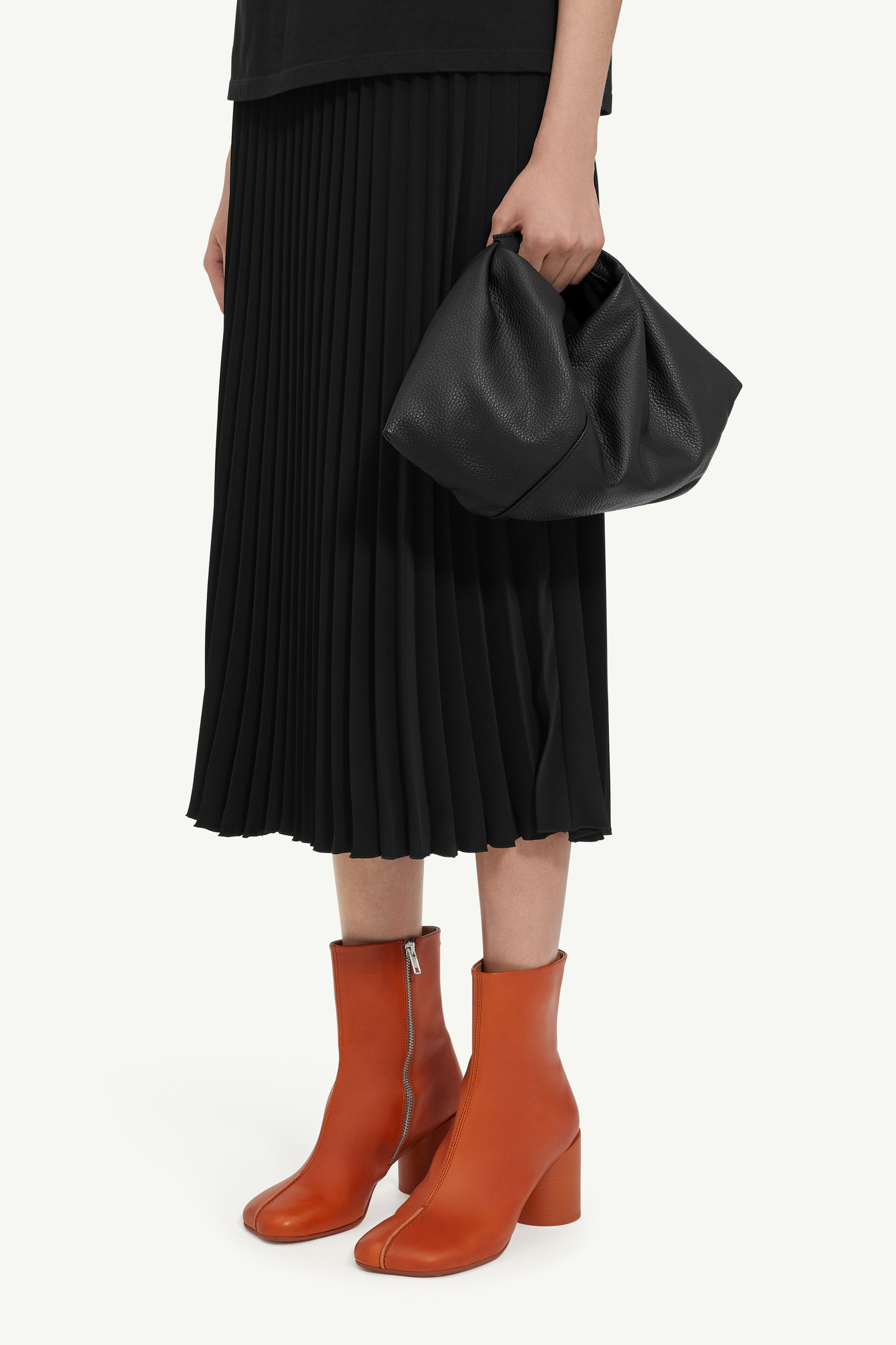 Japanese bag en cuir de veau pour femme | MM6 Noir