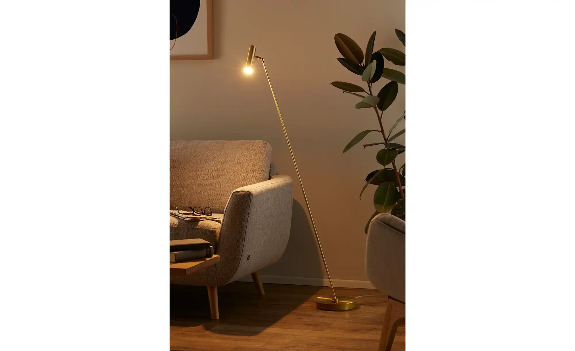 HELL-höllisch gutes Licht LED-Stehleuchte, 1-flammig, messing