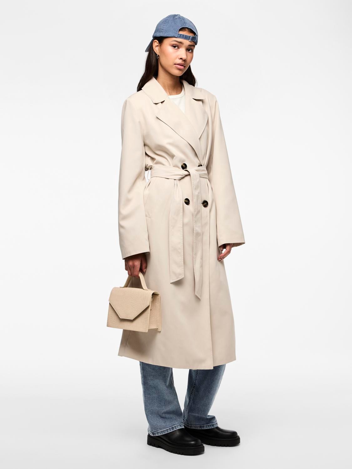 pieces Trenchcoat »PCSCARLETT LS TRENCHCOAT NOOS«
