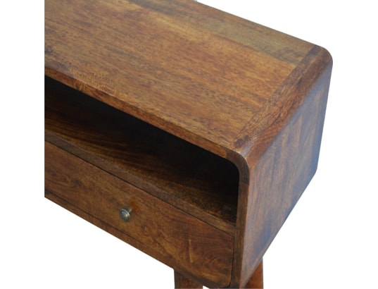 ARTISAN FURNITURE - Table console courbée en châtaignier