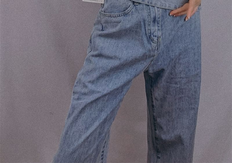 Bazer - Tweekleurige cropped baseballjack met knopen