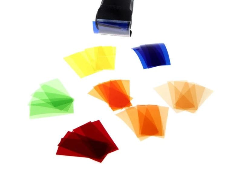 Godox CF-07 Filterset für Blitzgerät 39*80mm Farbfilterset für Aufsteckblitze mit 35 Filtern