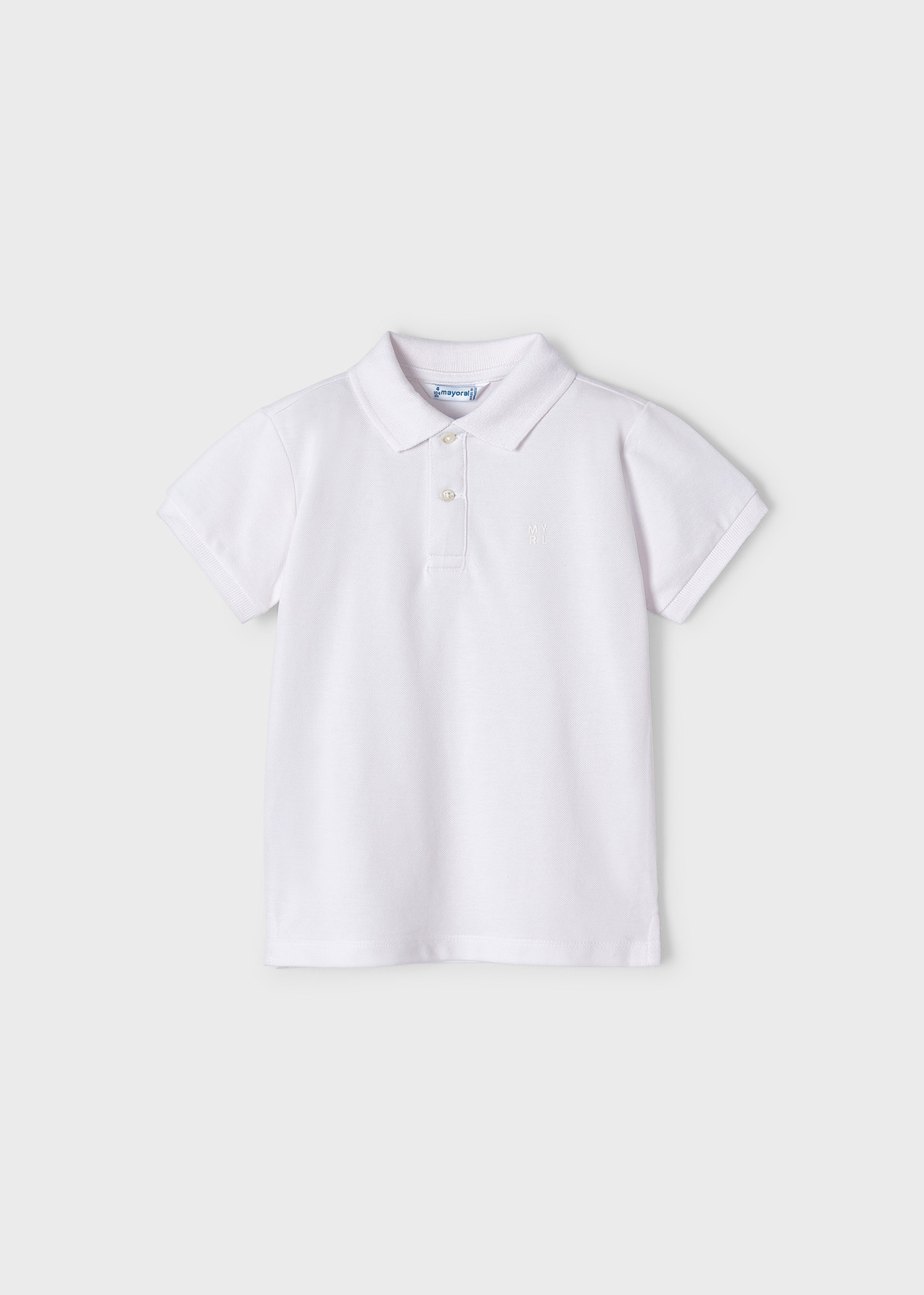 Camisa polo básica de manga curta na cor granito para meninos