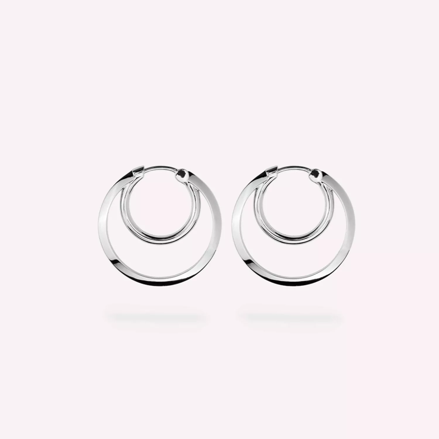 IX Studios Double Hoops Øreringe 22 kt. Sølv DMB0328-RH