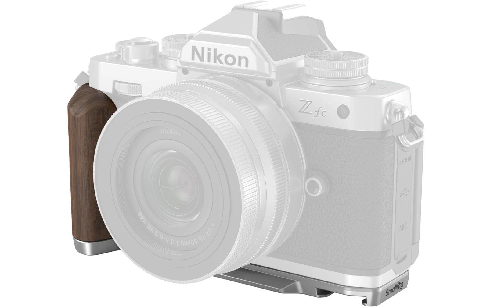 L-Winkel Nikon Z fc SilberL-förmiger Holzgriff für Nikon Z fc