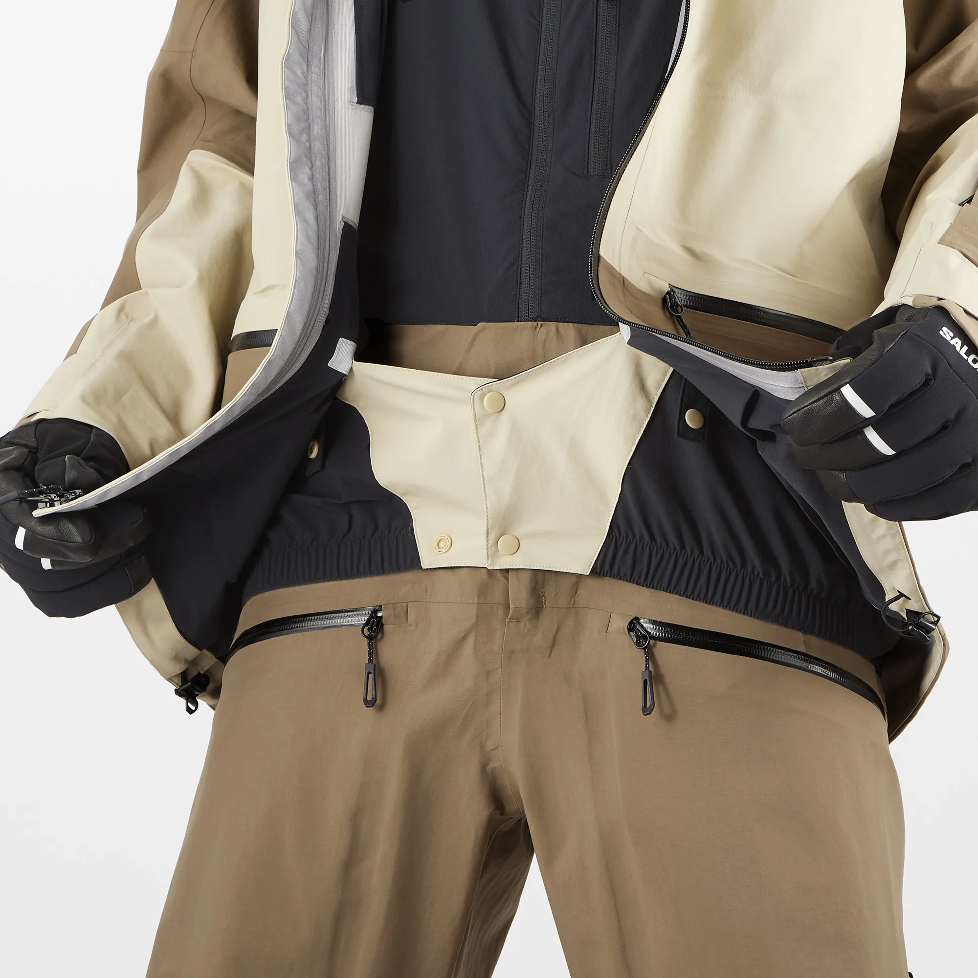 Salomon Absolute 3l Jkt M White Pepper / Shitake
