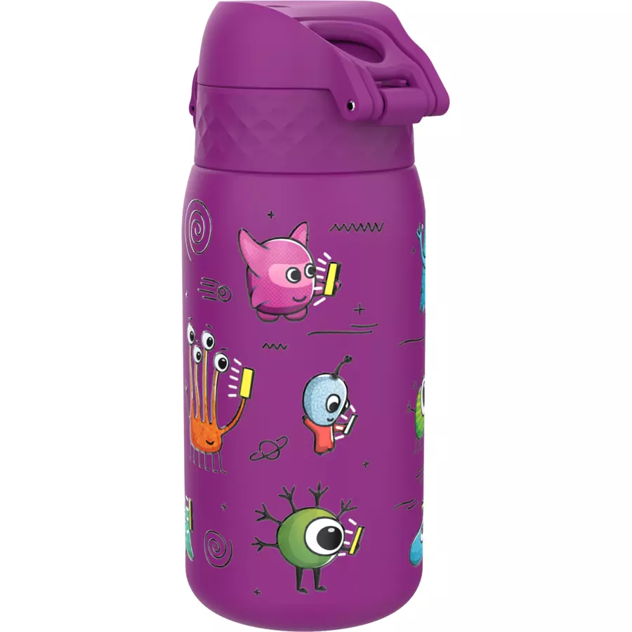 ion8 Kinder-Wasserflasche Edelstahl 400 ml lila
